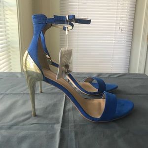 Cobalt Blue Ankle Strap Stilettos by Zara